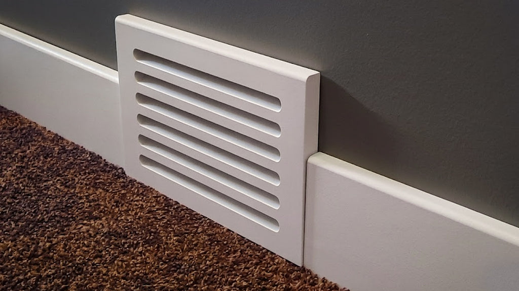 Svalzke 10 x 6" Cold Air Returns | Case Pack of 24 Vents | 3/4 x 12 x 8" Grills for Floor Level
