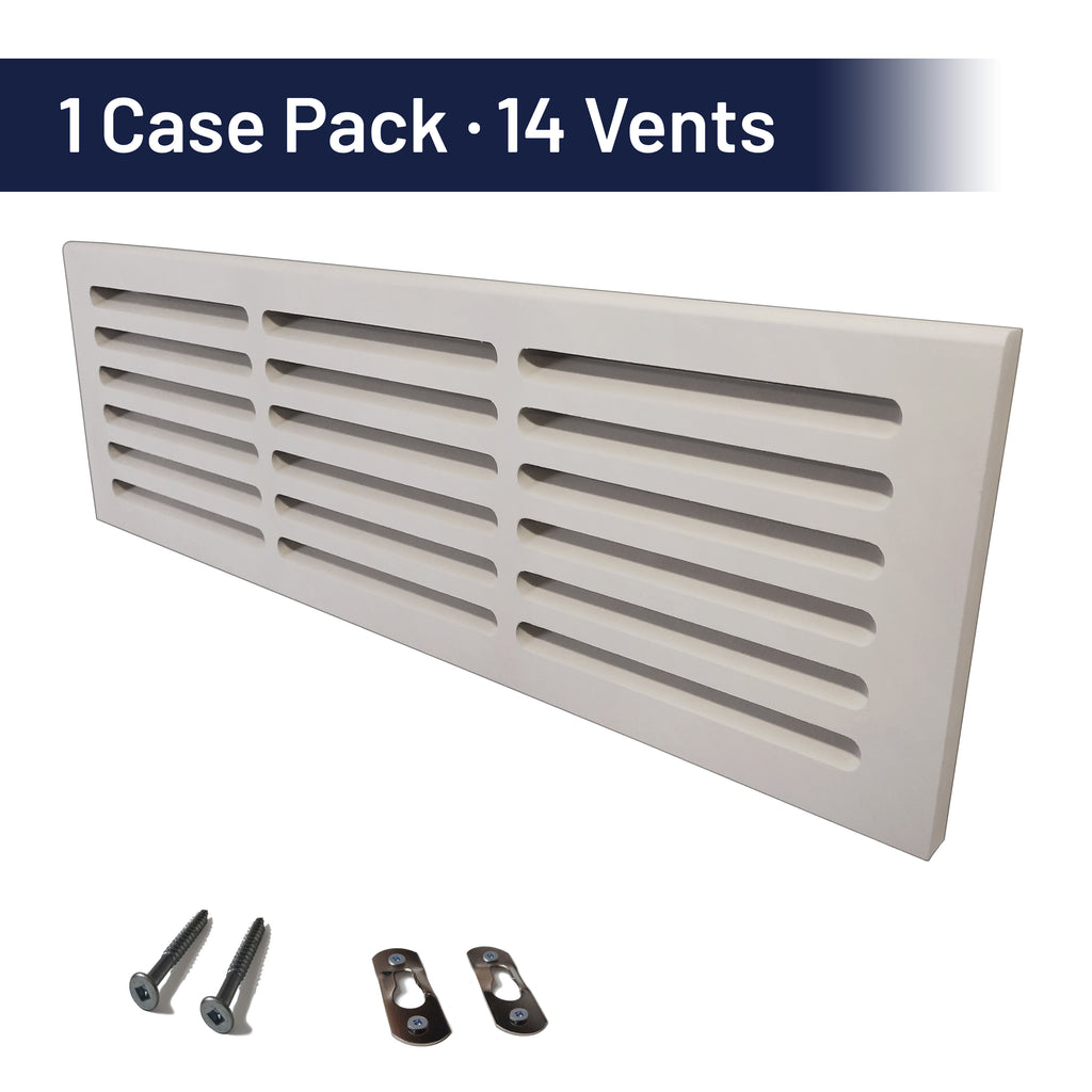Svalzke 24 x 6" Cold Air Returns | Case Pack of 14 Vents | 3/4 x 26 x 8" Grills for Floor Level