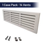 Svalzke 24 x 6" Cold Air Returns | Case Pack of 14 Vents | 3/4 x 26 x 8" Grills for Floor Level
