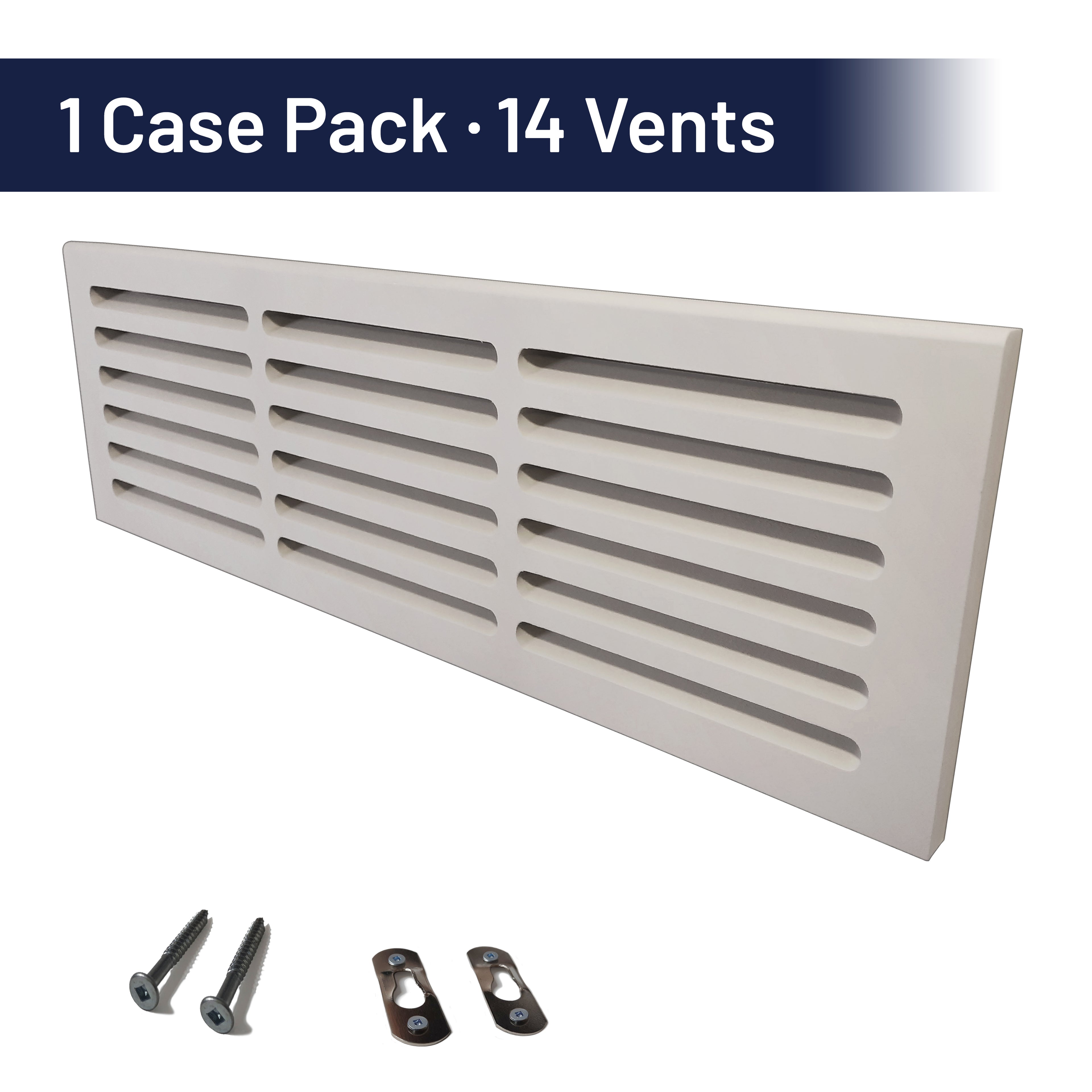 Svalzke 24 x 6" Cold Air Returns | Case Pack of 14 Vents | 3/4 x 26 x 8" Grills for Floor Level