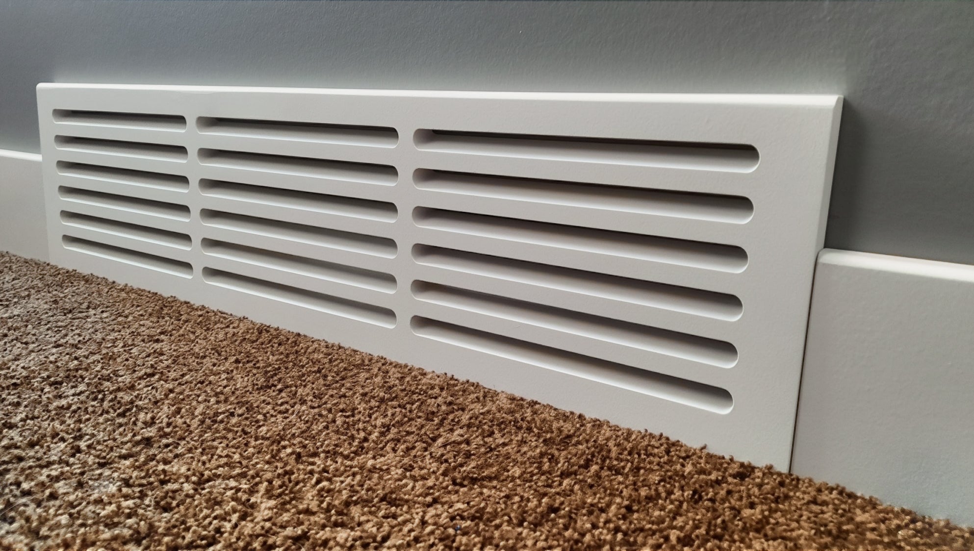 Svalzke 30 x 6" Cold Air Return | Install Kit | 3/4 x 32 x 8" Grill for Floor Level